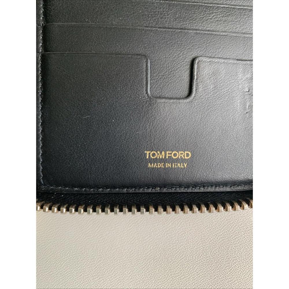 Authentic Tom Ford Metallic Python Zip Around Wal… - image 5